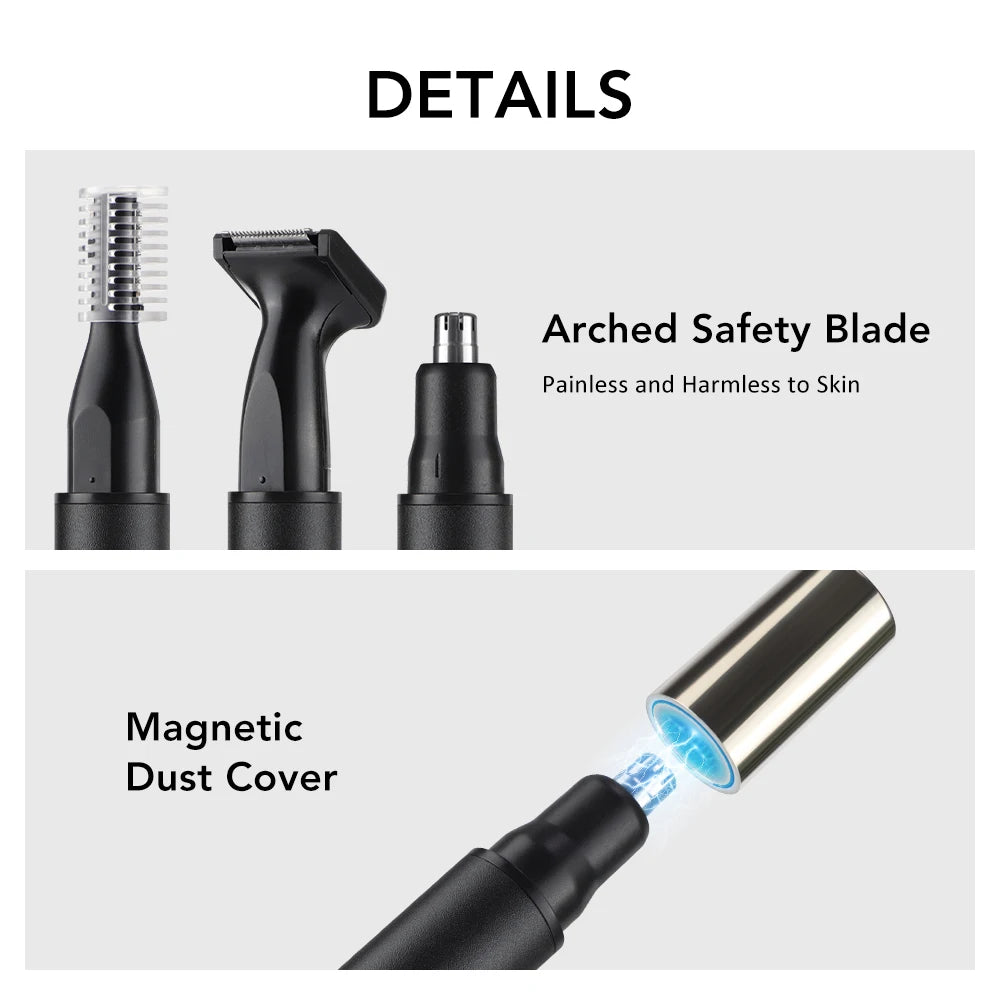 THE COMFORT TRIMMER™  3 in 1 Mini Pocket Nose Hair Trimmer Painless Clipper Nose Ears Hair Eyebrow Waterproof Portable Trimmer For Men Women