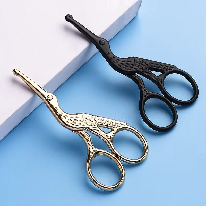 THE COMFORT TRIMMER™  Stainless Steel Crane-shaped Scissors Safety Round-head Manual Nose Hair Trimmer Beauty Shaving Small Scissors