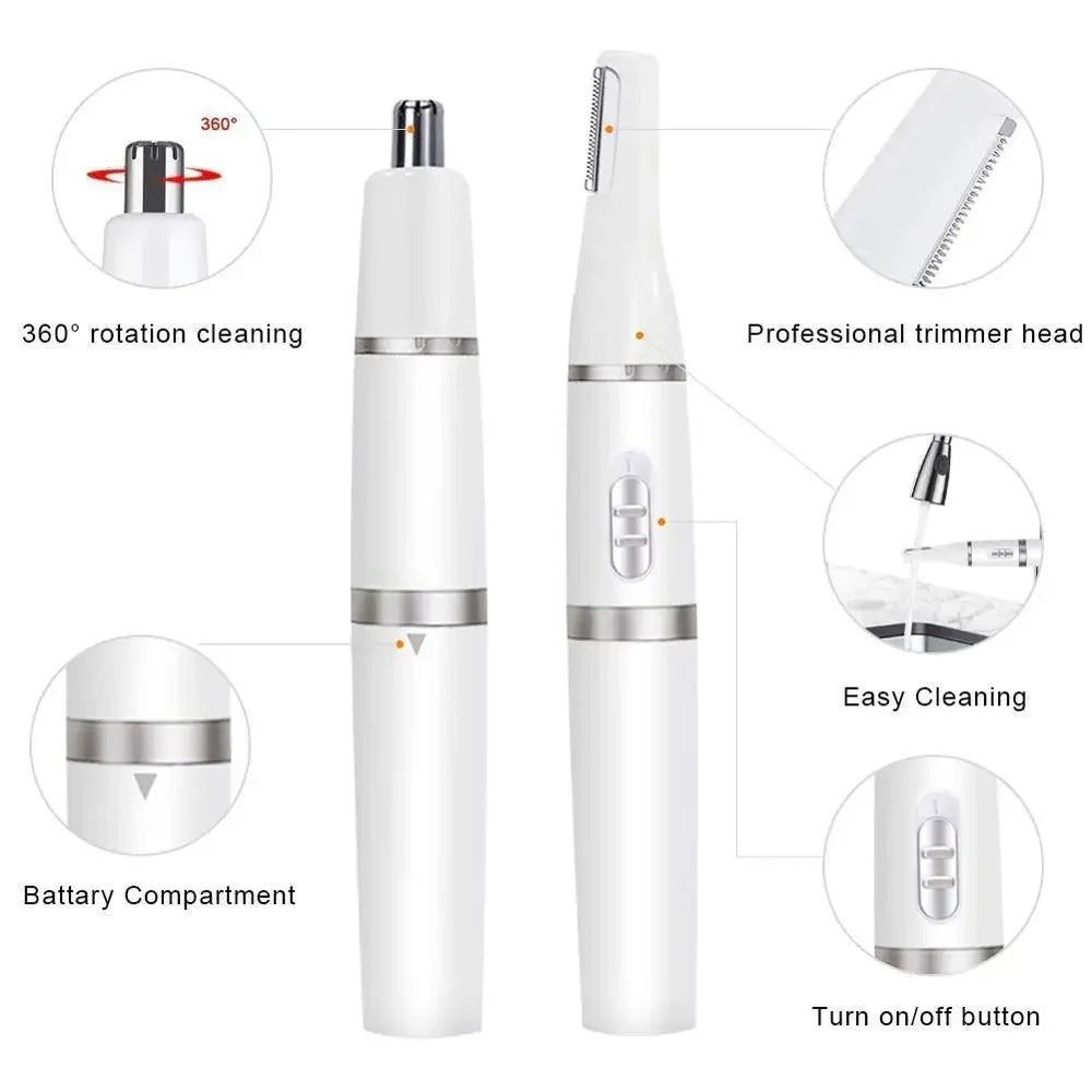 THE COMFORT TRIMMER™  4 In 1 Head Battery-Powered Hair Clipper Nose Hair Trimmer For Women Men Ear Hair Eyebrows Beard Nose Hair removal