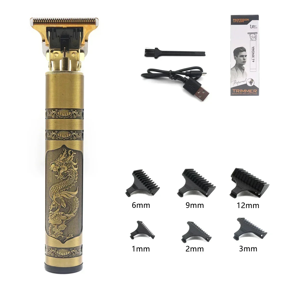 THE COMFORT TRIMMER™  Professional T9 Hair Trimmer Machine Metal Body Beard Trimmer for Men Stainless Steel Blade Hair Clipper Beard Trimmer