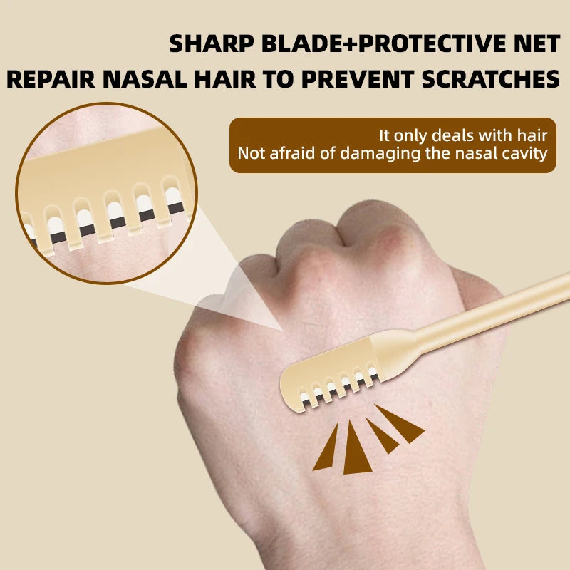 THE COMFORT TRIMMER™  Double-headed nose hair trimmer ear picking spoon, 360-degree rotating nose hair pliers, portable manual nose hair trimmer