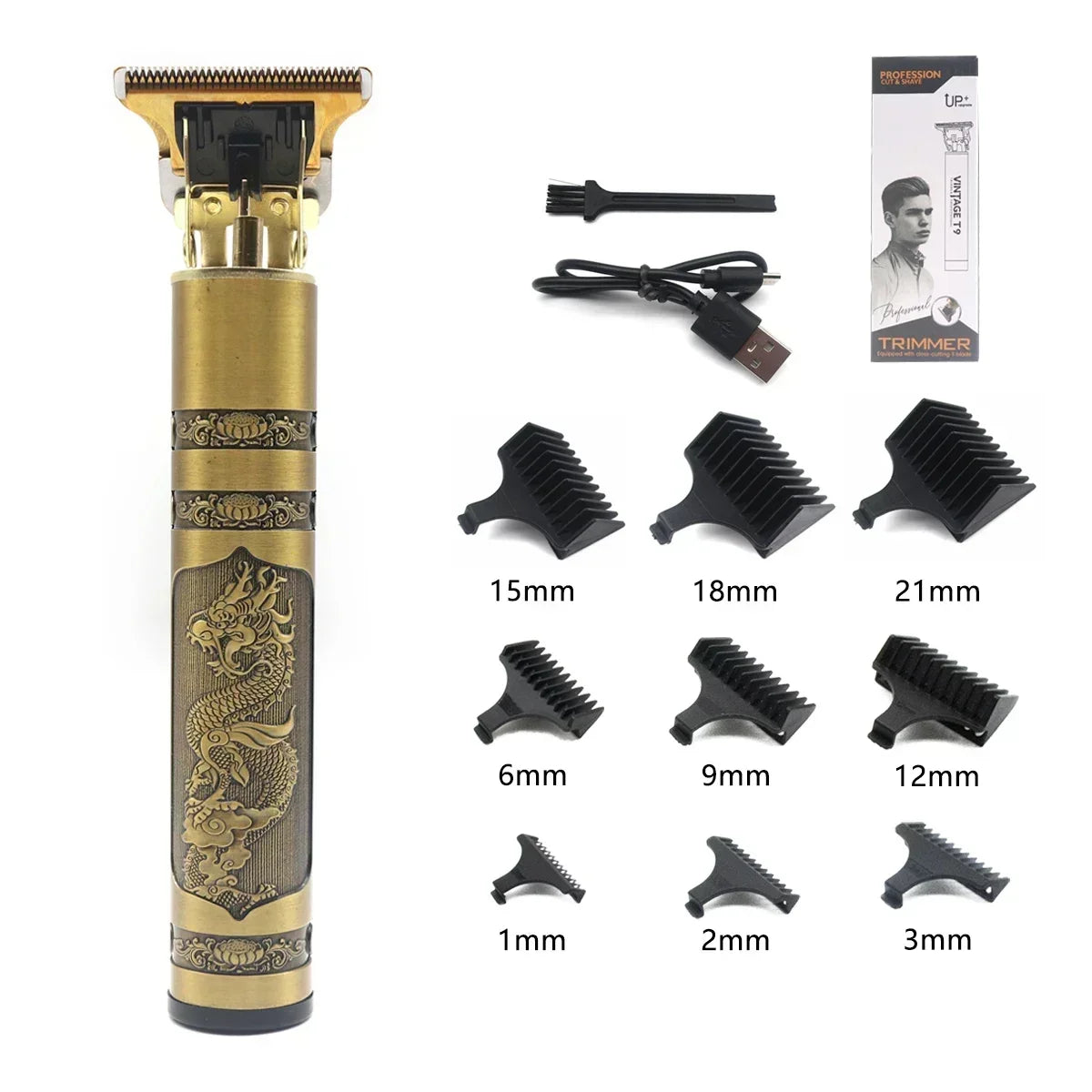 THE COMFORT TRIMMER™  Professional T9 Hair Trimmer Machine Metal Body Beard Trimmer for Men Stainless Steel Blade Hair Clipper Beard Trimmer