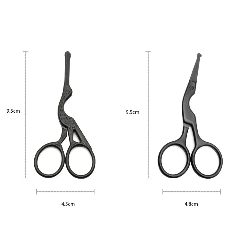 THE COMFORT TRIMMER™  Stainless Steel Crane-shaped Scissors Safety Round-head Manual Nose Hair Trimmer Beauty Shaving Small Scissors