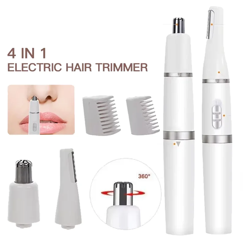 THE COMFORT TRIMMER™  4 In 1 Head Battery-Powered Hair Clipper Nose Hair Trimmer For Women Men Ear Hair Eyebrows Beard Nose Hair removal