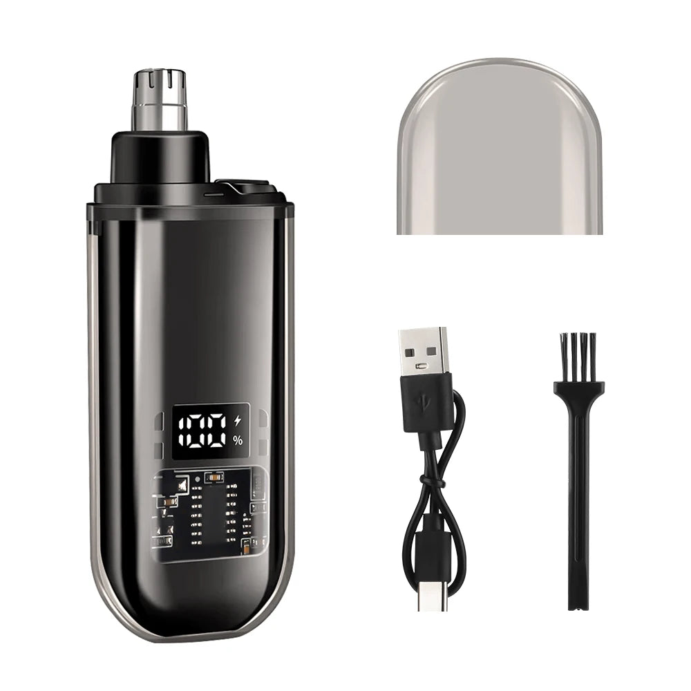 THE COMFORT TRIMMER™  3 in 1 Mini Pocket Nose Hair Trimmer Painless Clipper Nose Ears Hair Eyebrow Waterproof Portable Trimmer For Men Women